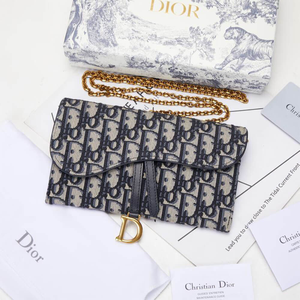 Dior LONG SADDLE WALLET WITH CHAIN