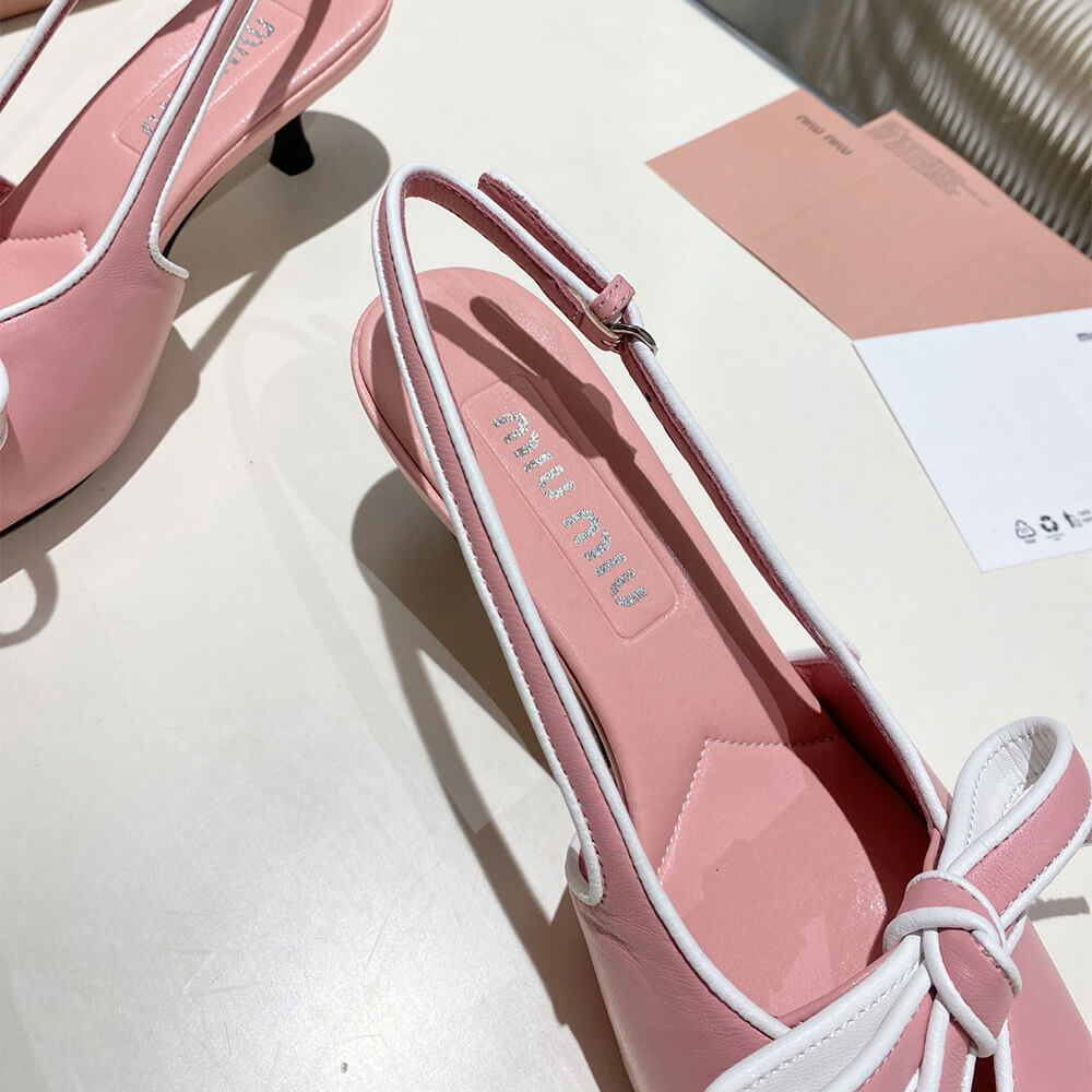 MiuMiu Nappa leather slingback pumps