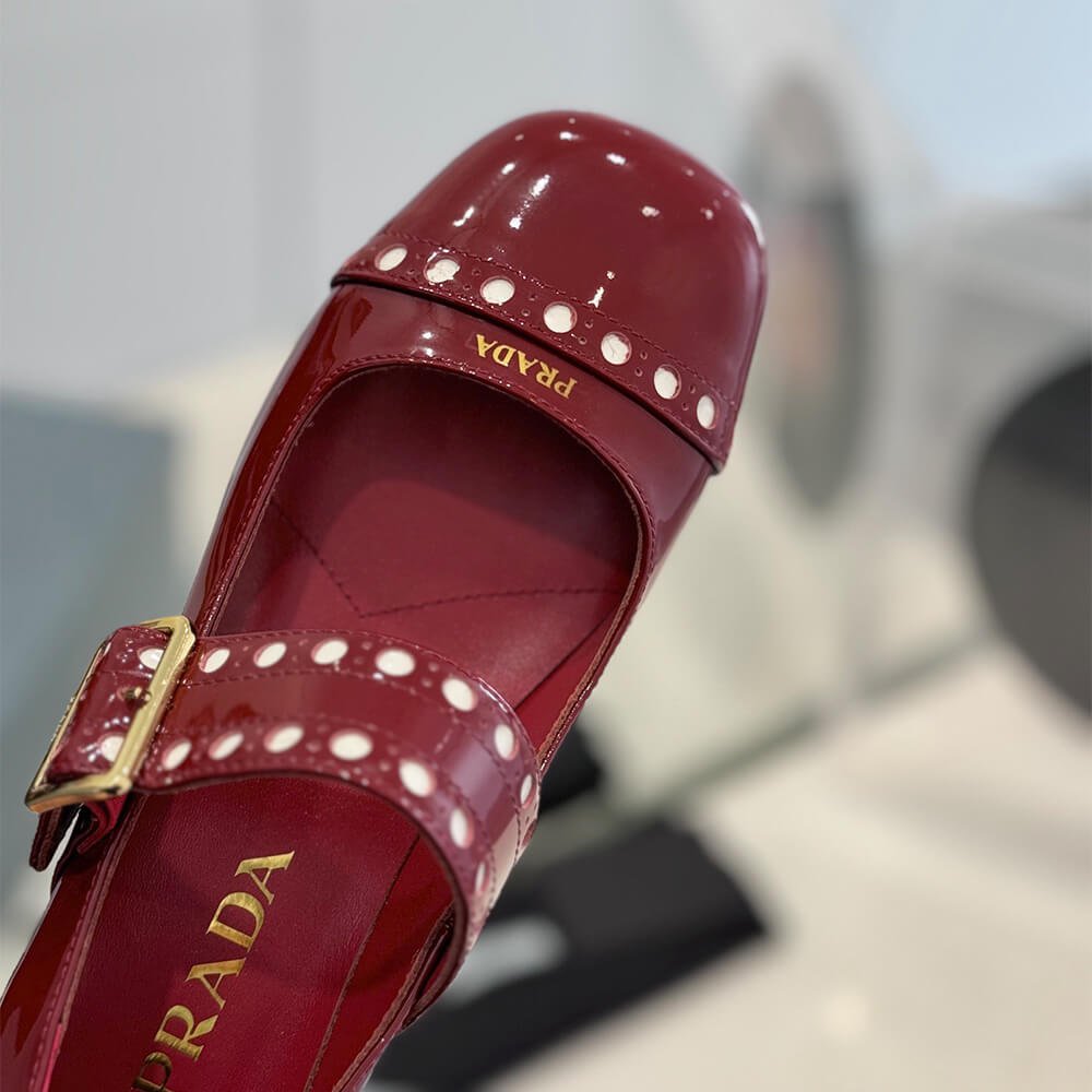 PRADA Patent leather Mary Jane pumps