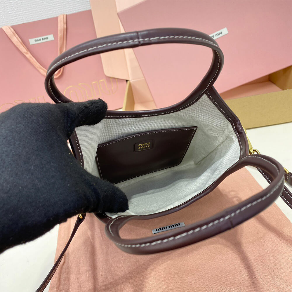 MIUMIU MINI IVY leather handbag(HIGH-END GRADE)