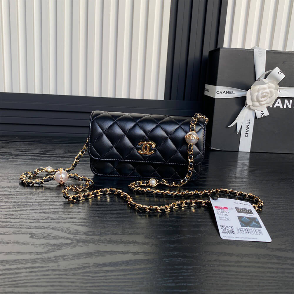 CHANEL Flap Phone Holder with Chain(HIGH-END GRADE)