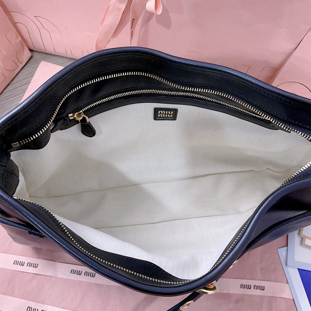 MIUMIU Medium Aventure nappa leather bag(HIGH-END GRADE)