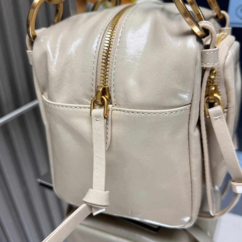 Prada Dangle leather top-handle mini-bag(HIGH-END GRADE)