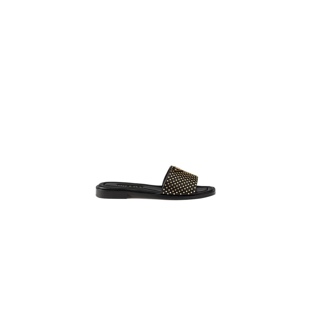 Prada Nappa leather slides with studs