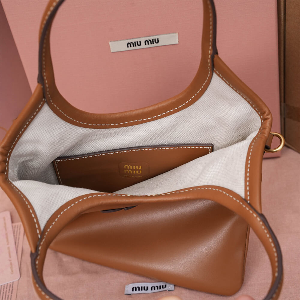 MIUMIU MINI IVY leather handbag(HIGH-END GRADE)