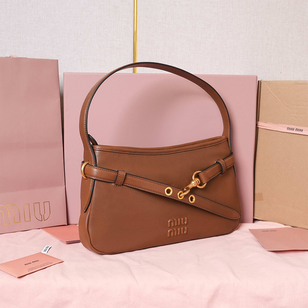 MIUMIU Regular Aventure nappa leather bag(HIGH-END GRADE)