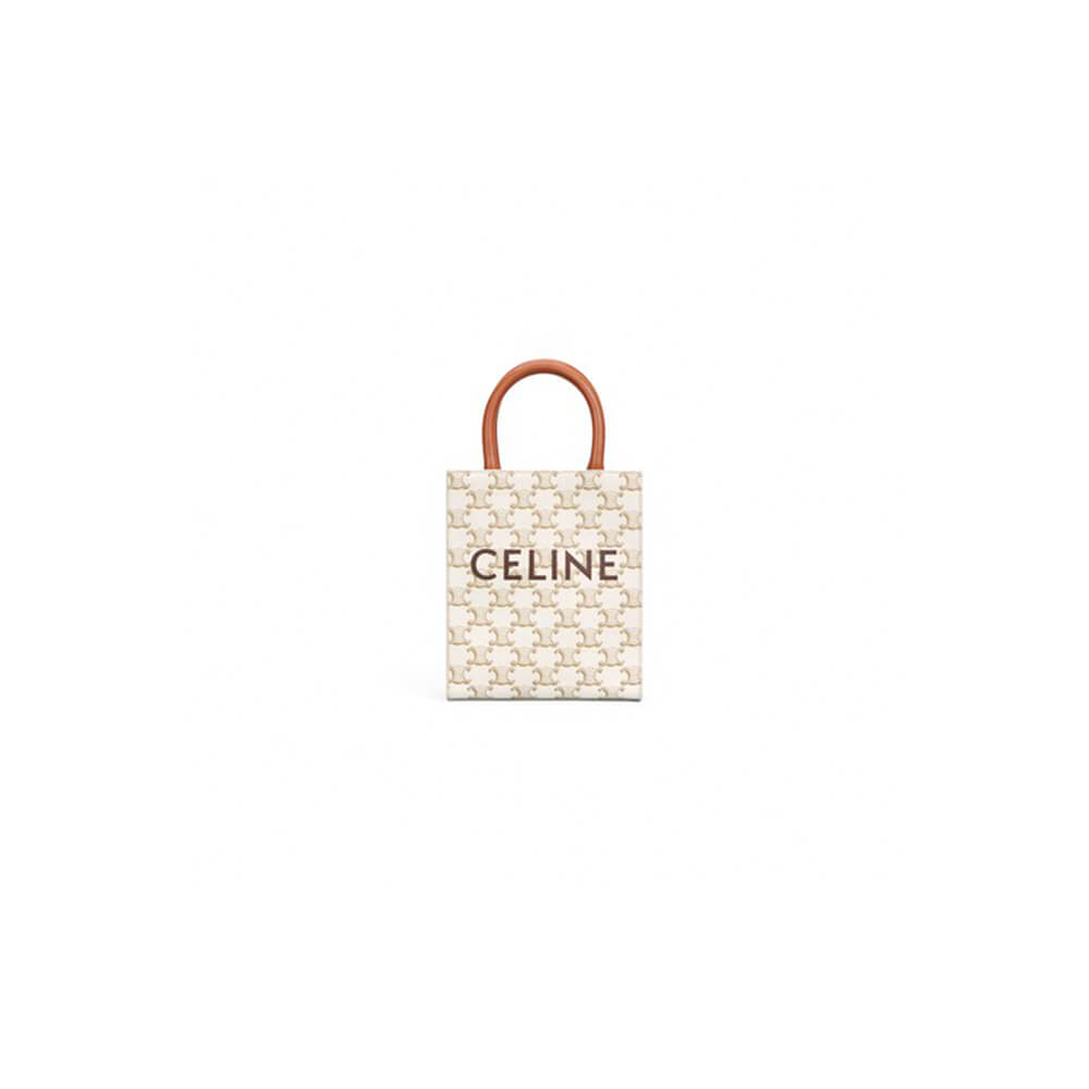 CELINE Mini Vertical Cabas IN Triomphe Canvas with Celine print