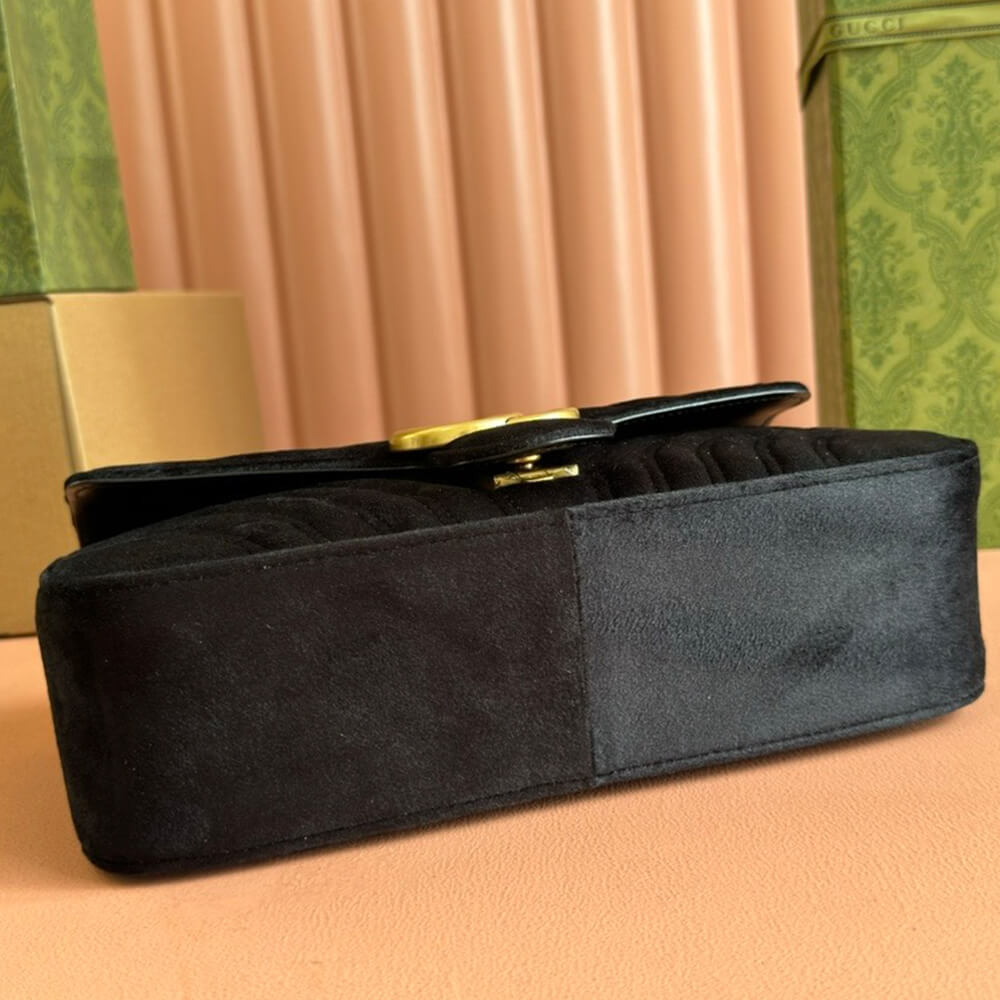 GG Velvet Small Marmont shoulder bag