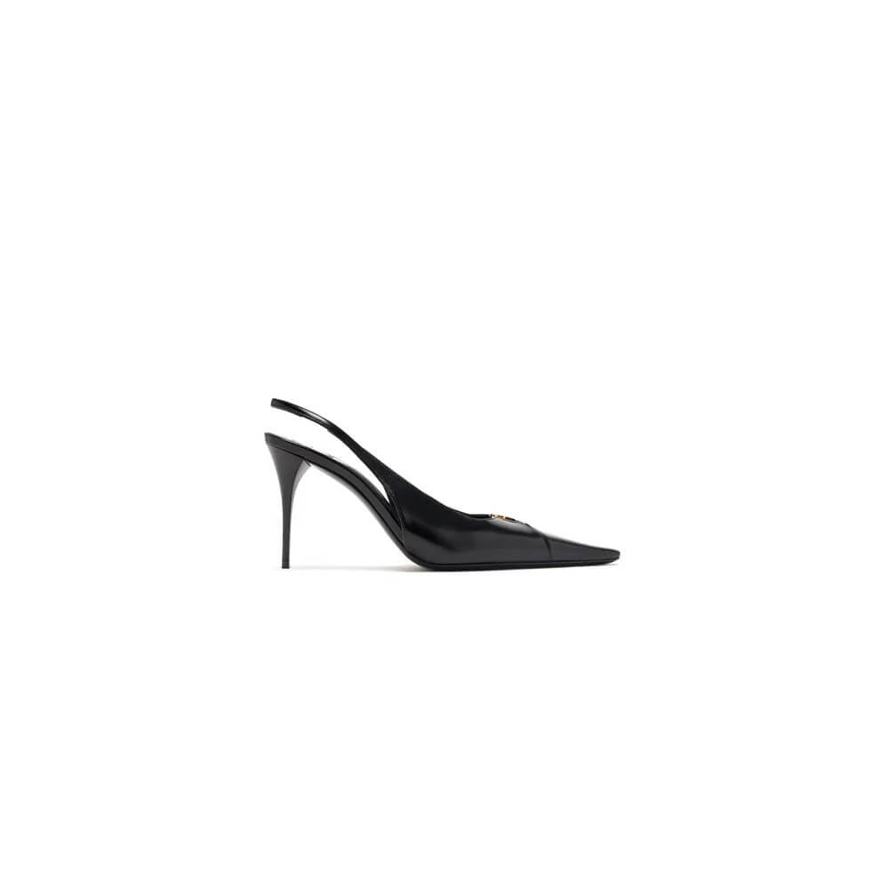 YSL Babylone Breteuil Slingback Pumps in Patent Leather