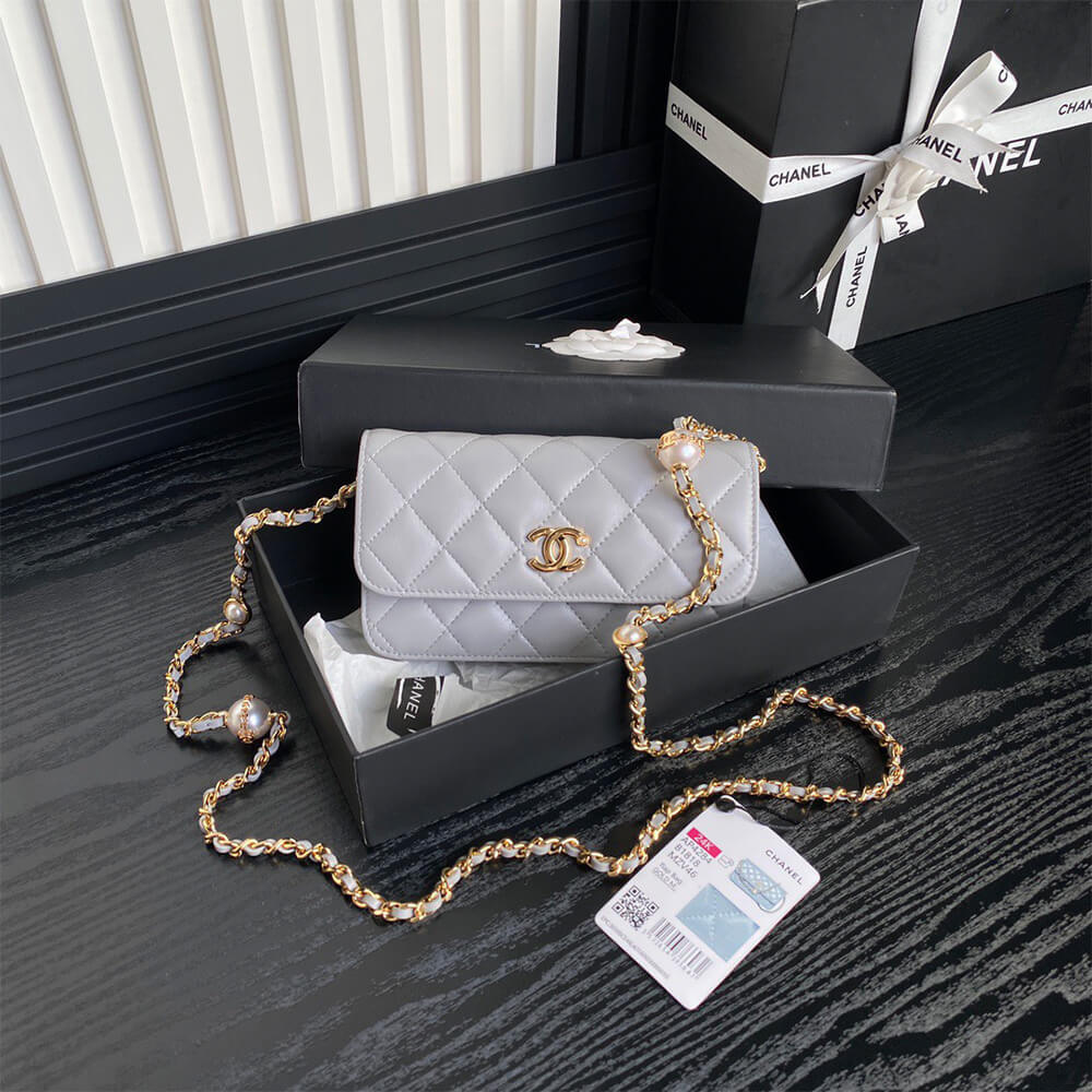 CHANEL Flap Phone Holder with Chain(HIGH-END GRADE)