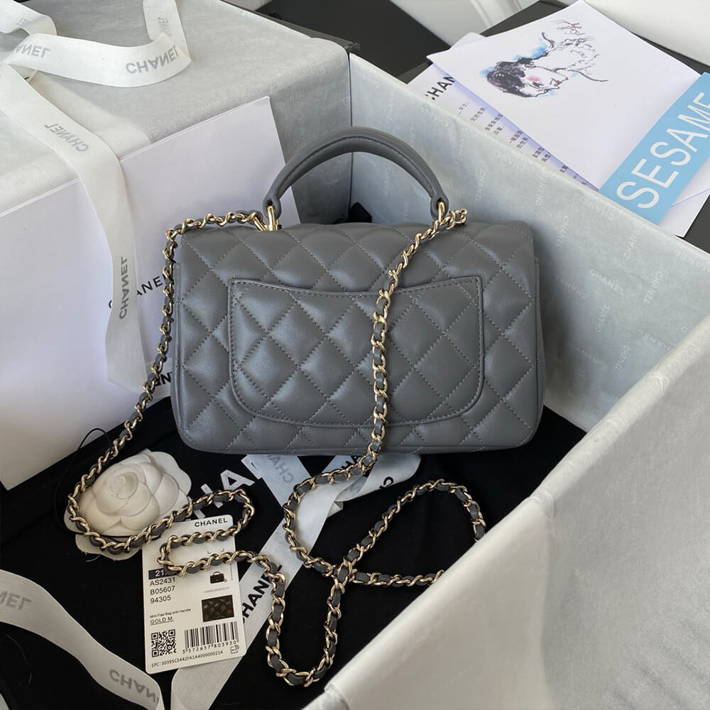 CHANEL Mini Classic Handbag With Top Handle