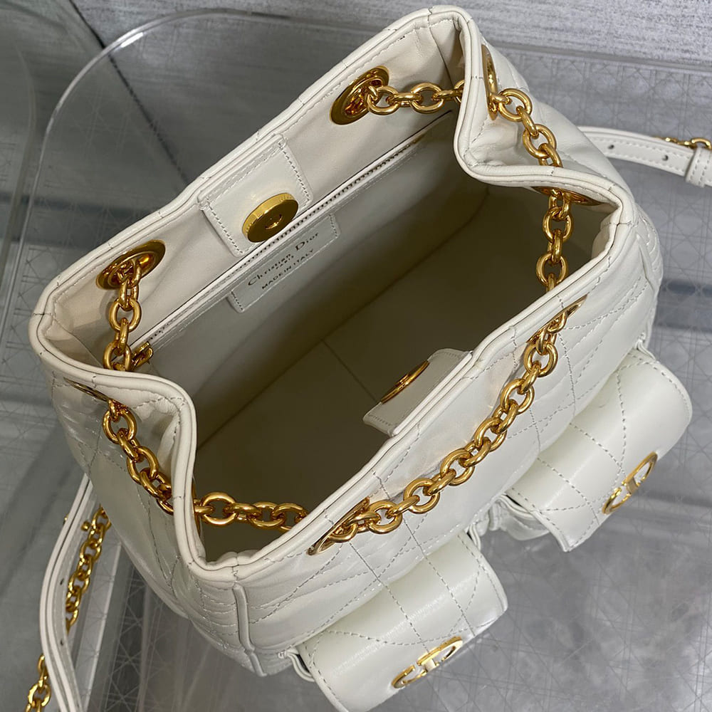 Dior Medium Dior Caro Multicarry Backpack with Chain(HIGH-END GRADE)