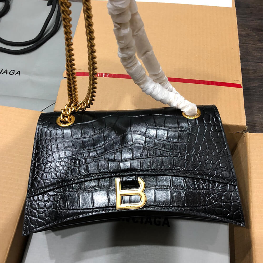Balenciaga Women s Crush Chain Bag Small(HIGH-END GRADE)
