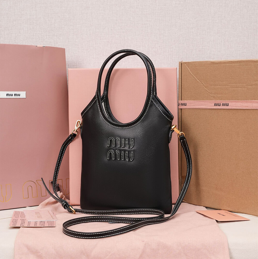 MIUMIU MINI IVY leather handbag(HIGH-END GRADE)