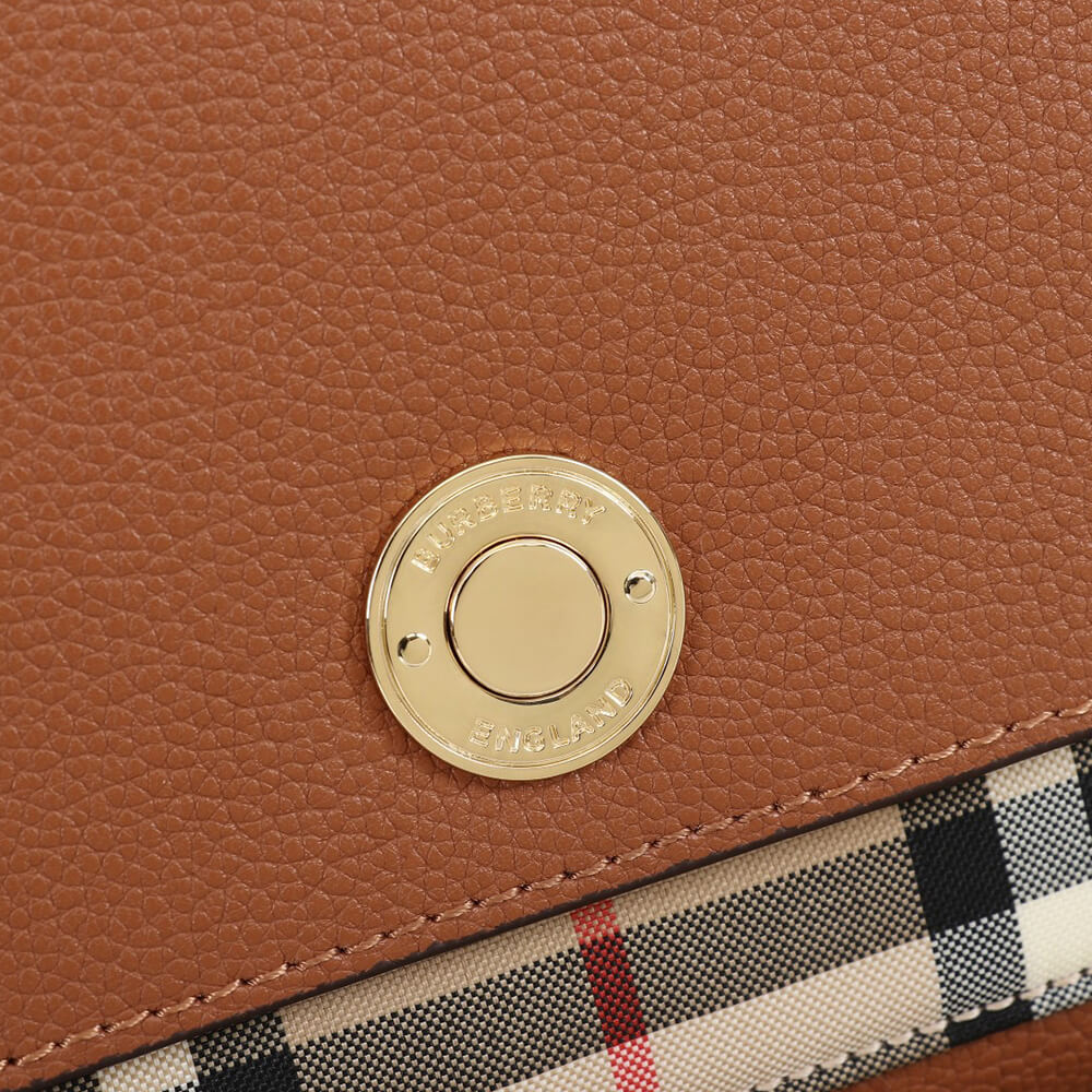 Burberry Vintage Check and Leather Note Crossbody Bag