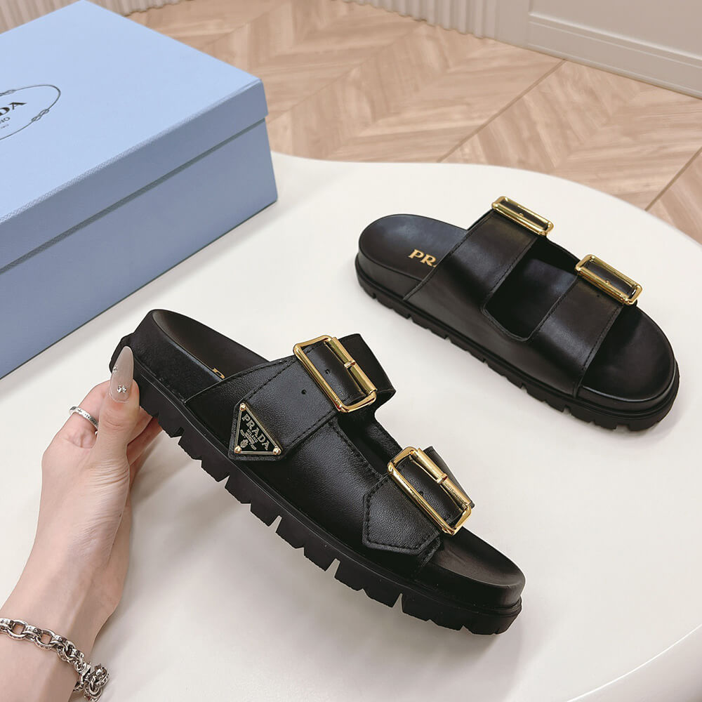 PRADA Nappa leather slides