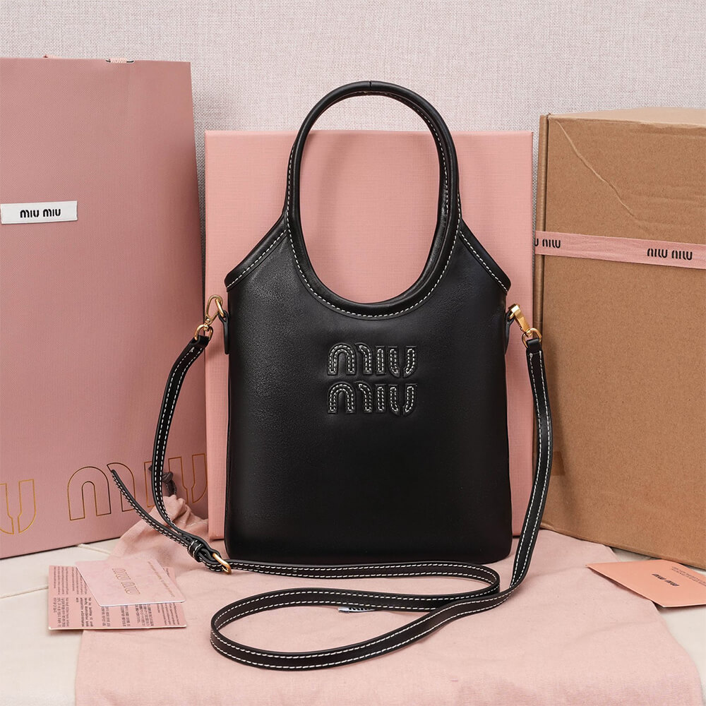 MIUMIU MINI IVY leather handbag(HIGH-END GRADE)