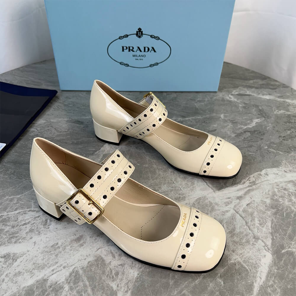 PRADA Patent leather Mary Jane pumps