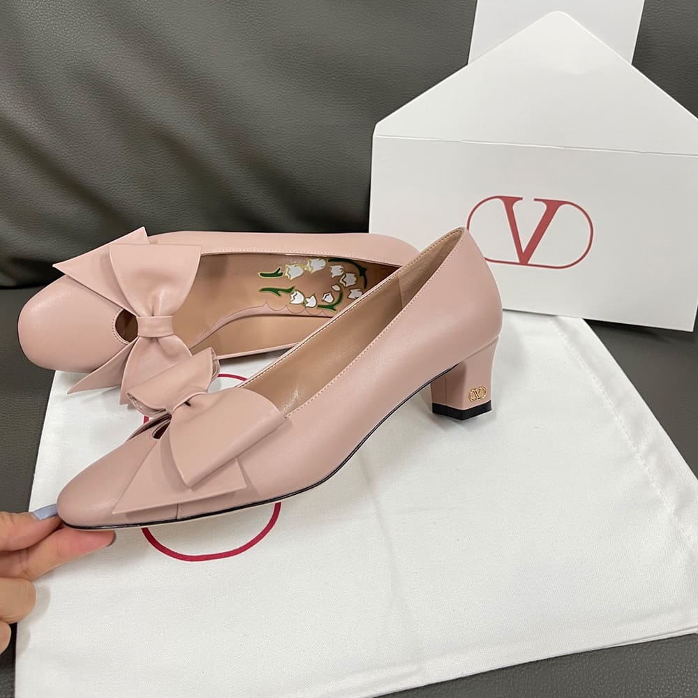 VALENTINO BOWOW sheepskin high heels (heel height 4.5 cm)